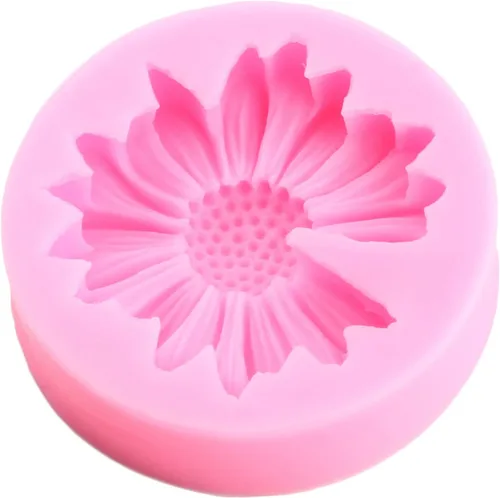 Vista 5 de Mujiang Molde de silicona de flor de crisantemo, moldes de fondant de margaritas, moldes de girasol para decoración de pasteles, decoración