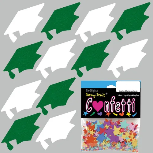 Vista 152 de Confetti Grad Cap Negro, Azul Marino Combo - 2 bolsas de media onza (1 oz)