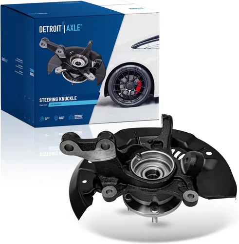 Vista 102 de Detroit Axle - Kit de nudillos traseros izquierdo FWD para Hyundai Santa Fe 2007-2009 Veracruz 2007-2012, reemplazo del conjunto de cojinete