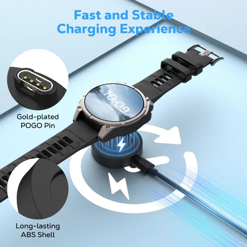 Vista 3 de Cargador de reloj compatible con Garmin Watch, base de carga tipo