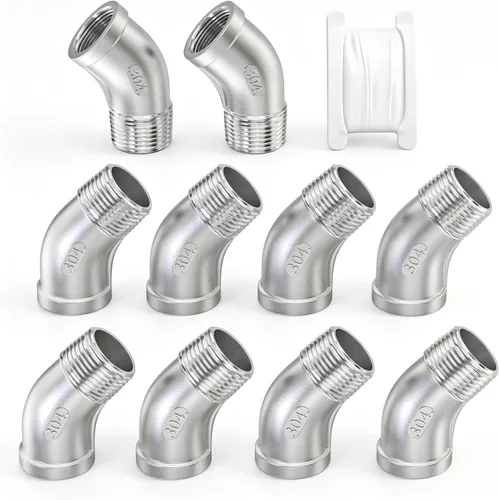 Vista 26 de TAISHER 2 piezas de acero inoxidable 304 accesorios de codo de 90 grados, tubo hembra NPT de 1 pulgada a 1 pulgada NPT hembra 304 accesorio