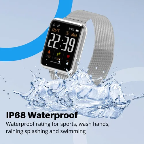 Vista 6 de Bean Information Technology Emerge S3 Silver Smartwatch para iOS y Android