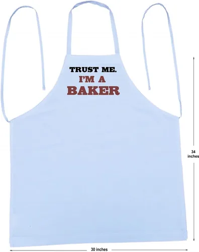 Vista 3 de Trust Me I'm A Baker - Delantales divertidos para hornear, color blanco, talla única