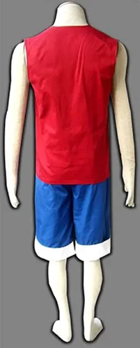 Vista 2 de Disfraz de cosplay rojo Luffy de Anime Monkey D