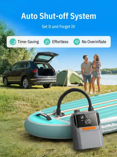 Vista 12 de Niphean Paddle Board Electric Pump with Battery 50PSI Rechargeable Air Pump