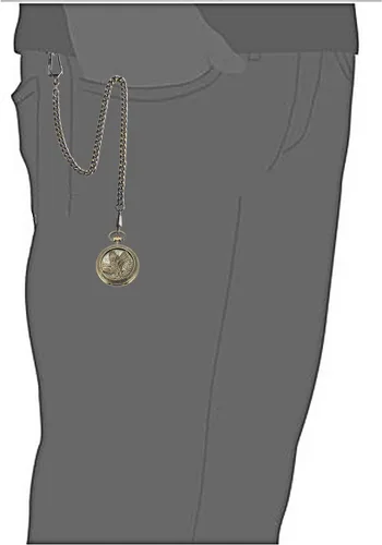 Vista 5 de SIBOSUN Eagle Design - Reloj de bolsillo con cadena, reloj de bolsillo antiguo, movimiento de cuarzo, reloj Qocket para hombre, esfera de números