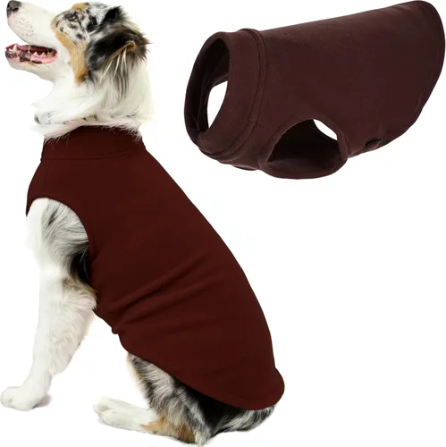 Vista 14 de Gooby - Chaleco de Vellón Elástico, Chaleco de Vellón Tipo Pullover Chaqueta Suéter para Perros, Azul Argyle, Extra Pequeño