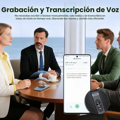 Vista 3 de Dispositivo de traductor AI, traductor inteligente portátil para traducción en tiempo real de 165 idiomas, Traductor de idiomas portatil de bolsillo