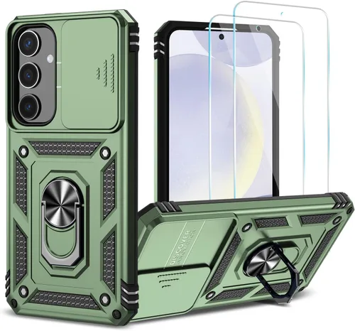 Vista 14 de Funda para Samsung Galaxy S24 Plus/S25 Plus con protector de Azul