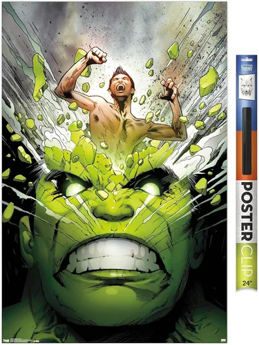 Vista 19 de Trends International Marvel Comics - Póster de pared de The Incredible Hulk - Cover #171, 14.725 x 22.375 pulgadas, versión enmarcada de madera