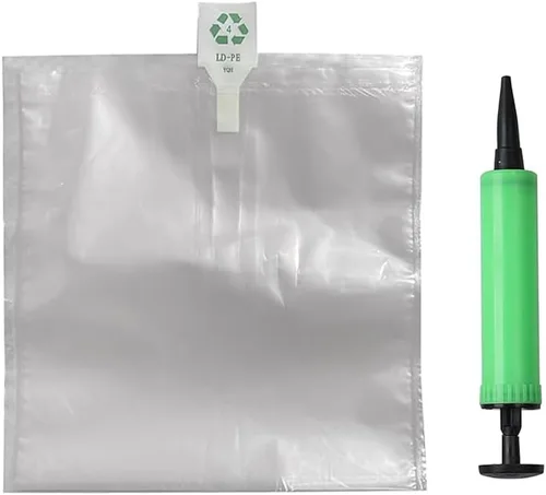 Vista 14 de Miupoo Bolsas de aire de embalaje, bolsa protectora de embalaje de aire inflable de plástico transparente con cojín de bomba gratis, bolsa