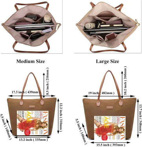Vista 4 de NNEE Bolso de nylon ligero resistente al agua del bolso de mano, Oro