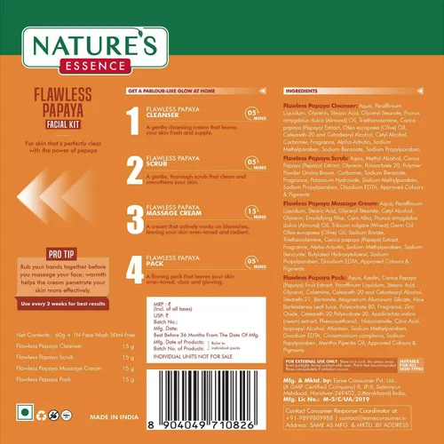 Vista 7 de Nature's Essence - Kit facial de papaya impecable