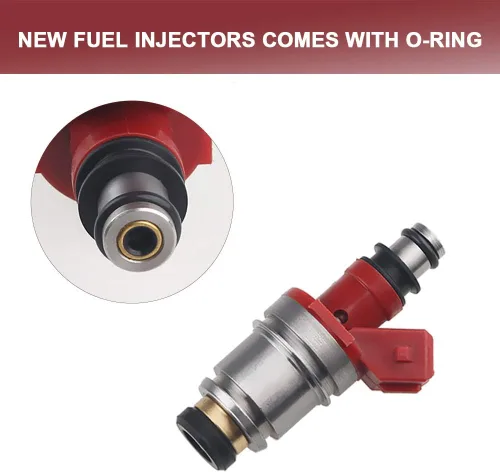Vista 5 de JDMON Inyectores de combustible compatibles con Nissan Pickup D21 2.4L 1990-1994 16600-86G00 1660086G00 4pcs