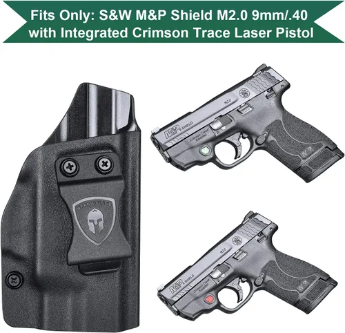 Vista 2 de M&P 9 Shield M2.0 - Funda NTS con láser rojo y verde integrada, no es compatible con M&P Shield y Crimson Trace Laser Instalar por separado