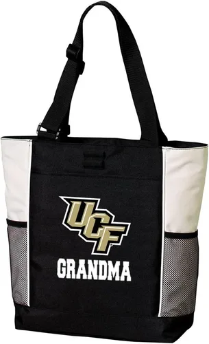 Vista 8 de Broad Bay UCF Tote Bags University of Central Florida Totes Knights Logo, 600D Polyester Canvas, Adjustable Web Handles, Front Pocket, Side Mesh