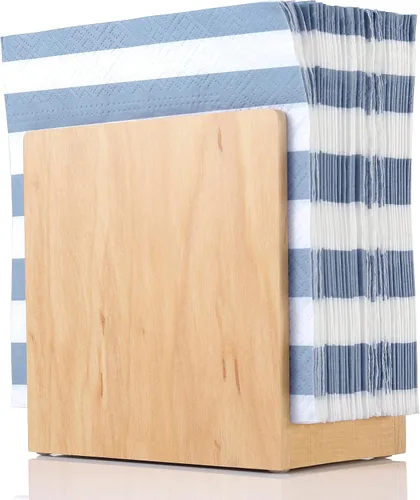 Vista 7 de Servilletero para mesa – Servilleteros de madera de granja, negro simple vertical vertical mesa de comedor dispensador de servilletas de cóctel