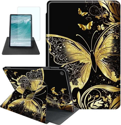 Vista 19 de Rossy Funda para tablet Kindle Fire HD 8 y Fire HD 8 Plus (12ª/10ª generación 2022/2020) + protector de pantalla giratorio de 360 grados, funda