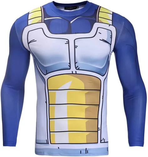 Vista 2 de Camisa de compresión de manga larga de anime para hombre