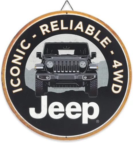 Vista 10 de Letrero de metal en relieve para Jeep Wrangler Azul marino