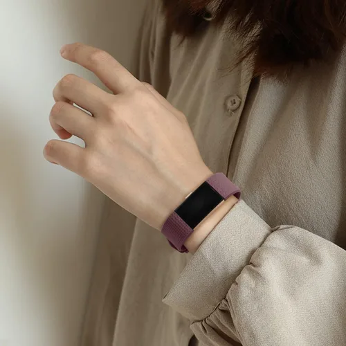 Vista 6 de Tobfit Paquete de 6 correas deportivas compatibles con Fitbit Charge 2 bandas para mujeres y hombres, correas impermeables de silicona suave