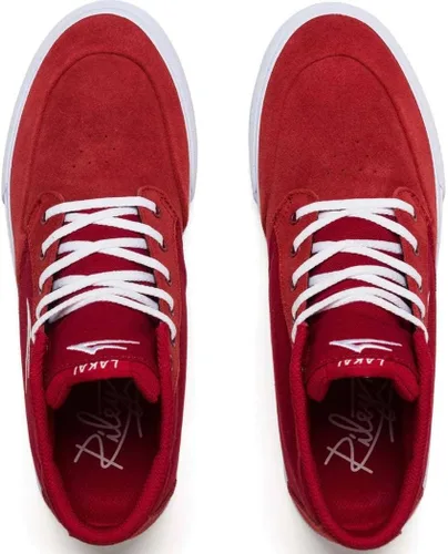 Vista 3 de Lakai Riley 3 Zapatos de skate para hombre - Modelo Pro de Riley Hawk Rojo (Red Suede)
