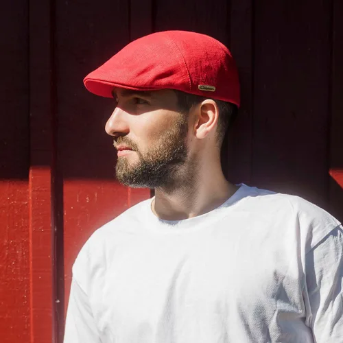 Vista 5 de Sterkowski Ivy Five - Gorra plana de lino 100% natural para hombres y mujeres, súper ligera, 5 paneles sin forro
