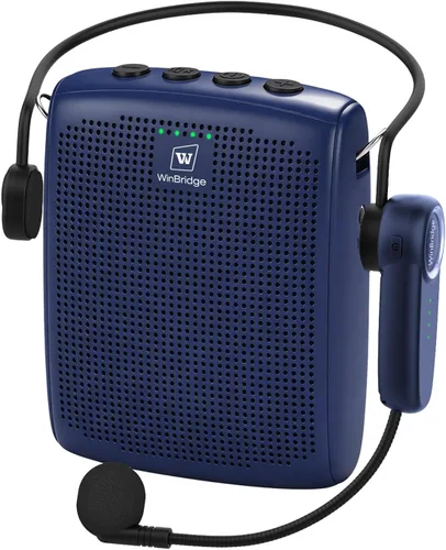 Vista 13 de WinBridge - Amplificador de voz Bluetooth - Micrófono inalámbrico de 15 W, sistema PA portátil para aula/ancianos, altavoz y micrófono