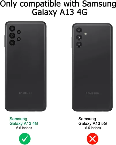 Vista 7 de Vancle Funda de silicona para Samsung Galaxy A13 4G, a prueba de golpes, con forro de microfibra para Samsung Galaxy A13 4G, color verde oscuro
