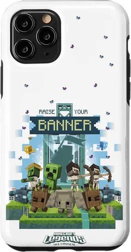 Vista 29 de Minecraft Legends Raise Your Banner Mobs Group Shot - Carcasa para iPhone 17