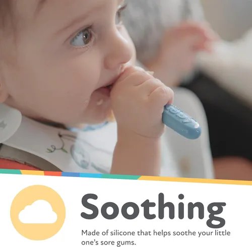 Vista 3 de Nuby Juego de 3 cucharas para bebé de 3 etapas, paquete de 36, más de 6 meses, cucharas para bebé con mango de fácil agarre, color pastel