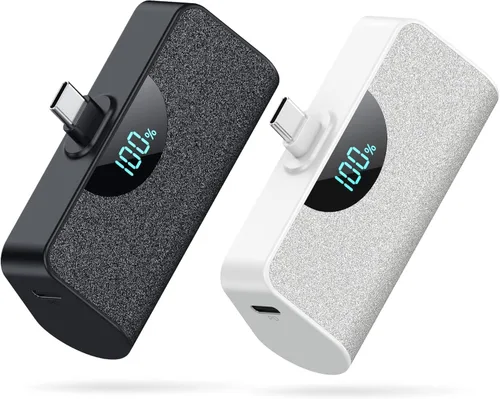 Vista 8 de [Paquete de 2] Cargador portátil para iPhone 17/16/15, Mini Power Bank 5000mAh PD USB C Cargador de teléfono portátil, Paquete de batería esencial