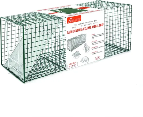 Vista 8 de HOMESTEAD Trampa para Ratas Vivas para Interiores/Exteriores - Trampa para Ardillas, Trampa Humanitaria para Ardillas, Conejos Pequeños, Comadrejas