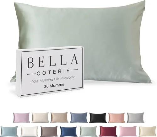 Vista 13 de Bella Coterie - Funda de almohada de seda de lujo para cabello y piel Champán