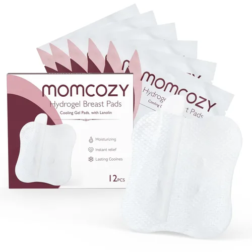 Vista 10 de Momcozy Almohadillas de hidrogel para pezones con lanolina calmante, las almohadillas de lactancia de gel Soothies proporcionan alivio instantáneo