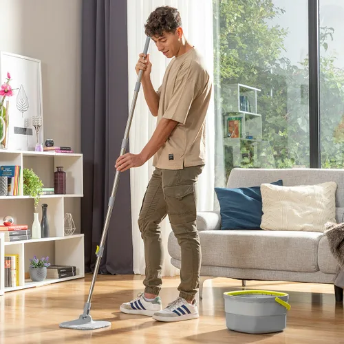 Vista 2 de Mopa Giratoria con Autolimpieza y Cubo Separador Selimop InnovaGoods
