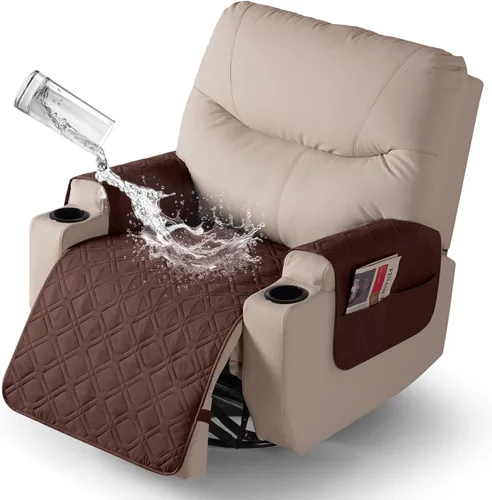 Vista 32 de VANSOFY - Fundas de asiento 100% impermeables para sillas reclinables, color azul, 22 pulgadas Azuree