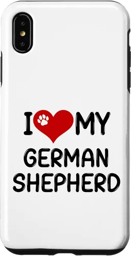 Vista 11 de I Love My German Shepherd Pet Dog Breed Retro Heart Case for iPhone 17