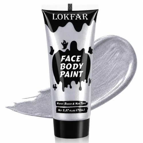 Vista 11 de Pintura corporal blanca para maquillaje de Halloween, crema a base de agua Blanco