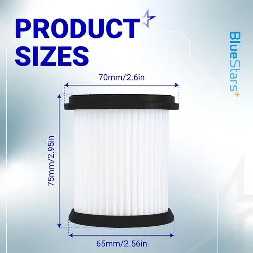 Vista 2 de BlueStars Filtro HEPA con malla blanca para aspiradoras inalámbricas INSE N5S N5T S6T S6P Pro S610/TMA T120 T121 T151 T150 T220 T220 T210 T181 T180