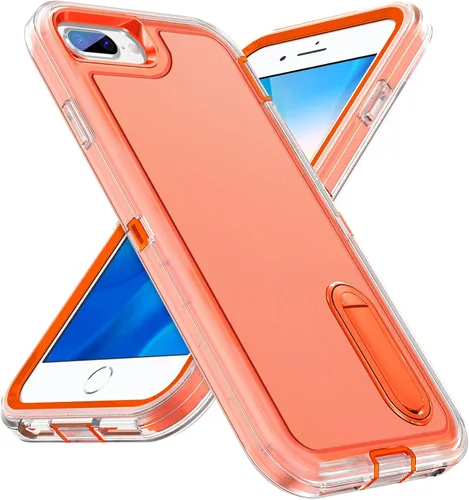 Vista 16 de IDweel Funda para iPhone 8 Plus/7 Plus/6S Plus/6 Plus con soporte, protección resistente, a prueba de golpes, arañazos, ajuste delgado, negro