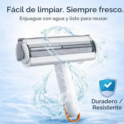 Vista 5 de Removedor de pelo de mascotas para muebles, herramienta reutilizable de eliminación de pelo de mascotas, removedor de pelo autolimpiante para sofá
