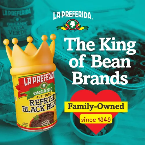 Vista 5 de La Preferida Frijoles Refritos Negro Orgánico, 15 oz (Paquete de 3)