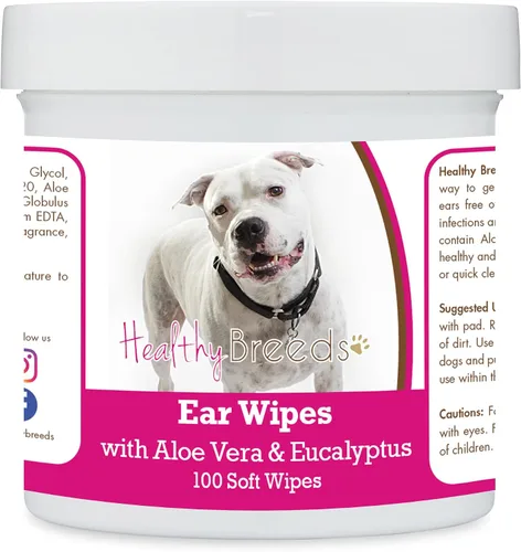 Vista 131 de Healthy Breeds Affenpinscher Toallitas de limpieza de oídos con aloe y eucalipto para perros, 100