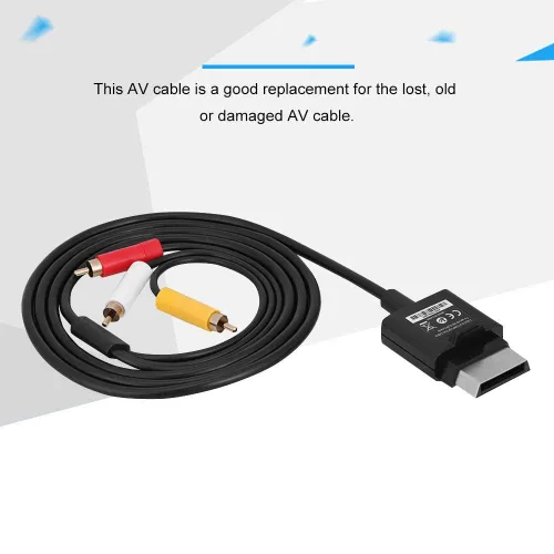 Vista 5 de 1.8M Component AV Cable Audio Video Cord Optical Cable for Game Slim Replacement Quality ABS TV Cord Compatible for 360 Console