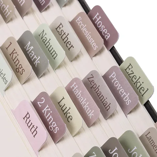 Vista 32 de Mr. Pen - Pestañas de la Biblia, 75 pestañas, tierra otoñal, letras doradas en relieve Laminated Bible Tabs for Women and Men, Bible Tabs for