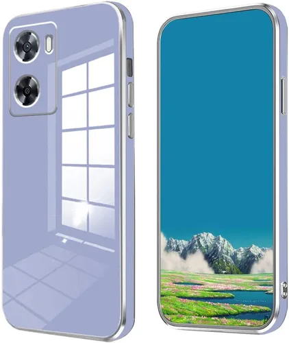 Vista 8 de Compatible con Oppo A57s Funda de silicona rosa, chapado para Oppo A57 0.14 oz, funda delgada y suave a prueba de golpes (negro)