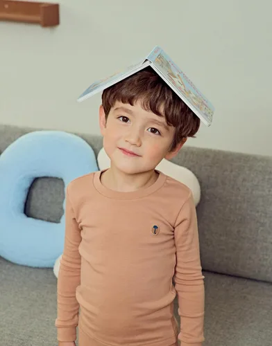Vista 5 de moimoln Pijama de algodón suave y liso modal para bebés, niños y niñas, ajuste cómodo, pijama larga para el día a día
