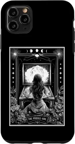 Vista 13 de The Pinball Girl Retro Arcade Game 80s Tarot Card Skeleton Case for iPhone 17