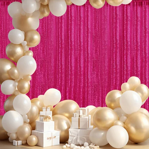 Vista 19 de 2 paneles de cortinas de fondo de lentejuelas verdes de 8 pies, cortinas de fondo de fotografía con purpurina para decoración de Navidad, boda